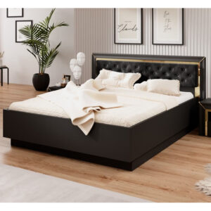 Allen Wooden King Size Bed In Black
