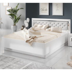 Allen Wooden King Size Bed In White