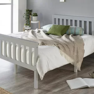 Solid Wood Grey Bed Frame - Single to Super King Sizes