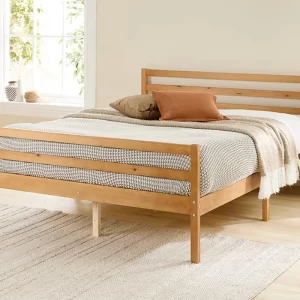 Aspire Alpine Solid Wood Natural Varnished Wooden Bed frame