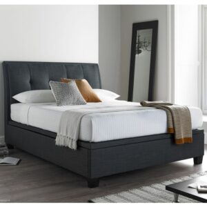 Accord Fabric Ottoman Storage Double Bed In Slate