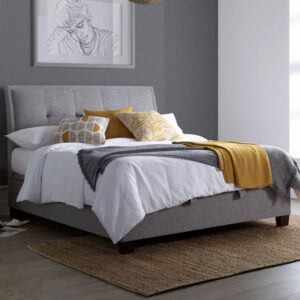 Accord Fabric Ottoman Storage King Size Bed In Grey