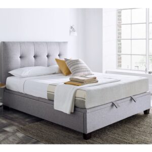 Walker Fabric Ottoman Storage Double Bed In Grey