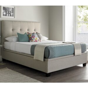 Walker Fabric Ottoman Storage Double Bed In Oatmeal