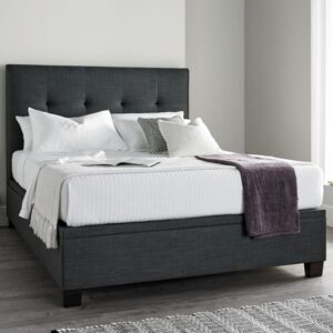 Walker Fabric Ottoman Storage Double Bed In Slate